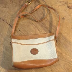 Dooney & Bourke Cream and Tan Crossbody Bag